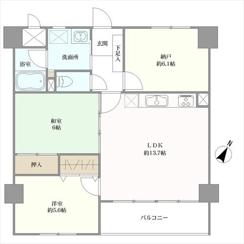 エステムコート三宮東の間取図