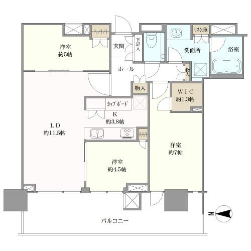 ＨＡＲＵＭＩ　ＦＬＡＧ　ＰＡＲＫ　ＶＩＬＬＡＧＥの間取図