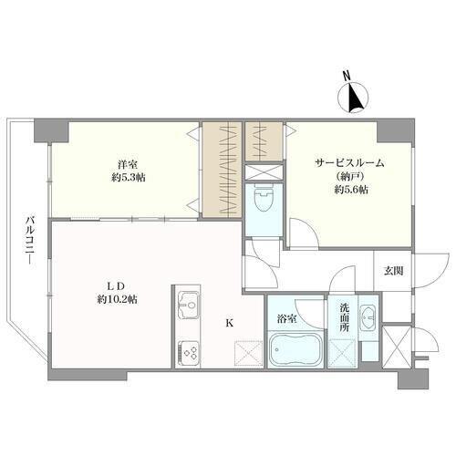 ライオンズマンション川口栄町の間取図