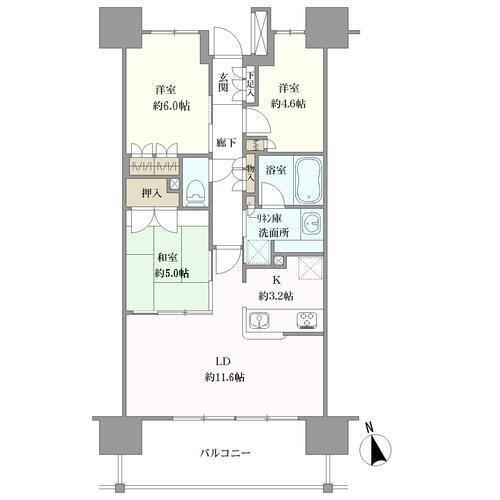 パークホームズ松戸シティフロントの間取図