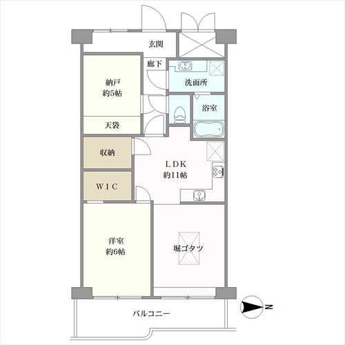ネオコーポ太秦の間取図