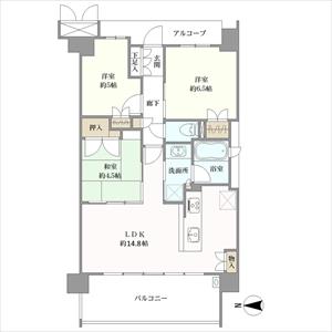 アトレ西院エルステージの間取図