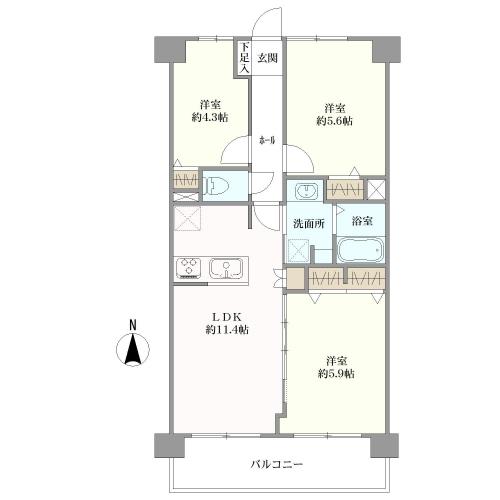 コスモパーク川口の間取図