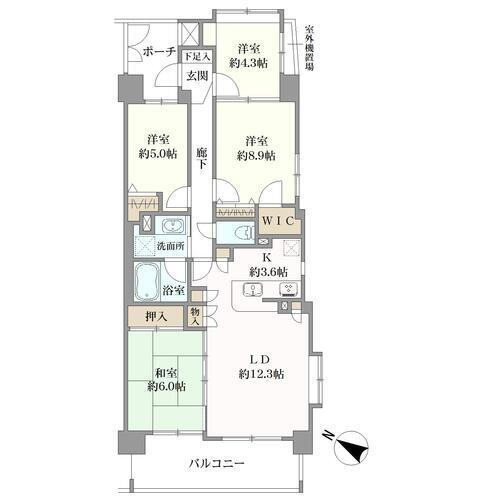 コスモ新小岩パークビューの間取図