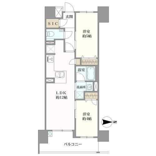 プレサンスグラン烏丸五条新町通の間取図