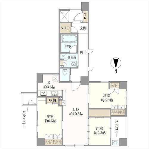 クオン二条富小路の間取図