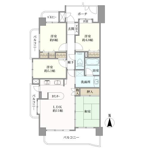 ライオンズガーデン戸田の間取図