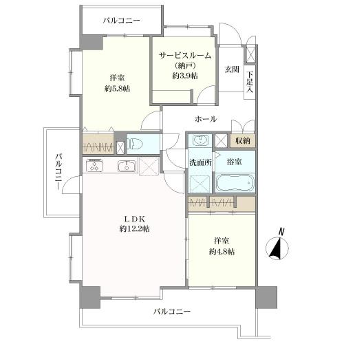 ライオンズマンション正徳町の間取図