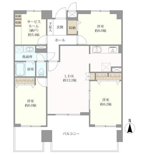 丸美ロイヤル築地の間取図