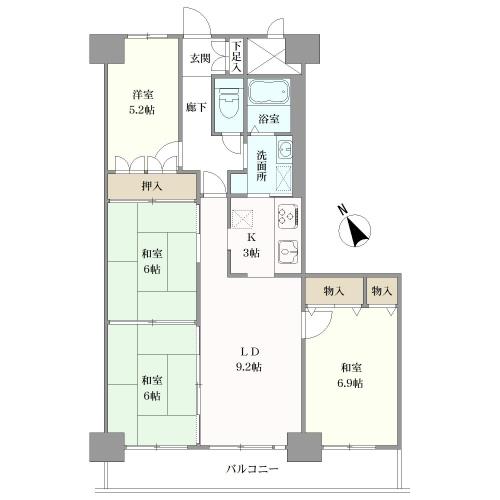 ニューコーポ名南の間取図