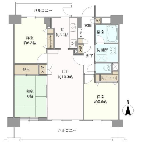イトーピア堀田通の間取図