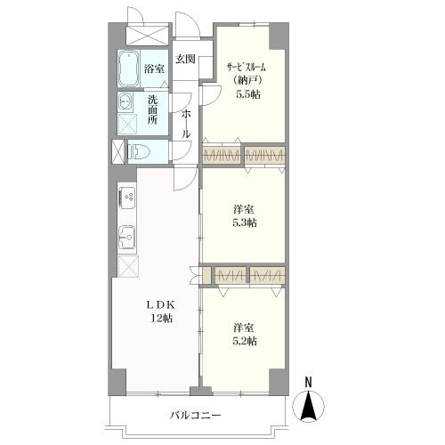 リリーハイツ港の間取図