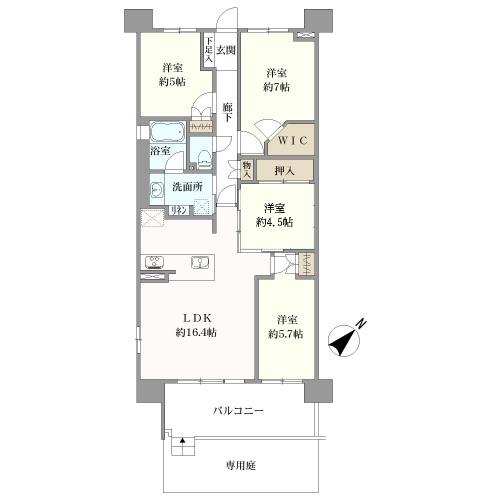 ライオンズ上小田井オアシスプレイスの間取図