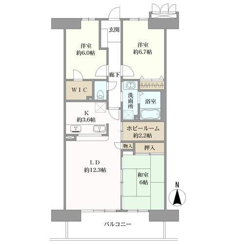 スペリアシティ名南アネックスの間取図