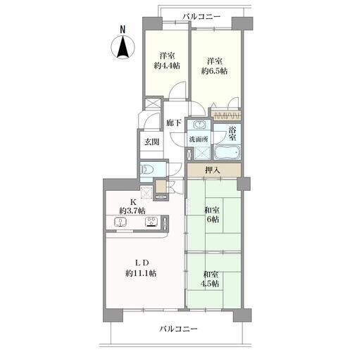 鳥見パーク・マンション三番街の間取図
