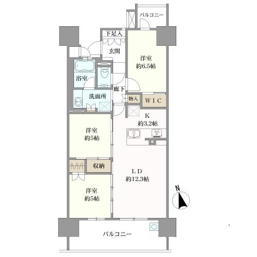 バンベール一宮レジデンスの間取図