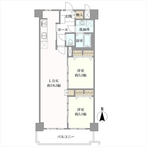 シヤルマンコーポ木場町の間取図