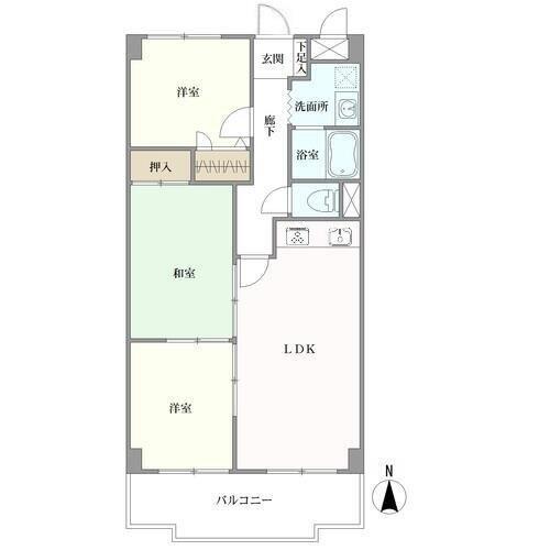 丸美ロイヤル築地の間取図