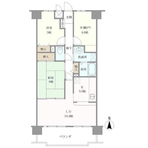 スペリアシティ名南アネックスＩＩＩの間取図