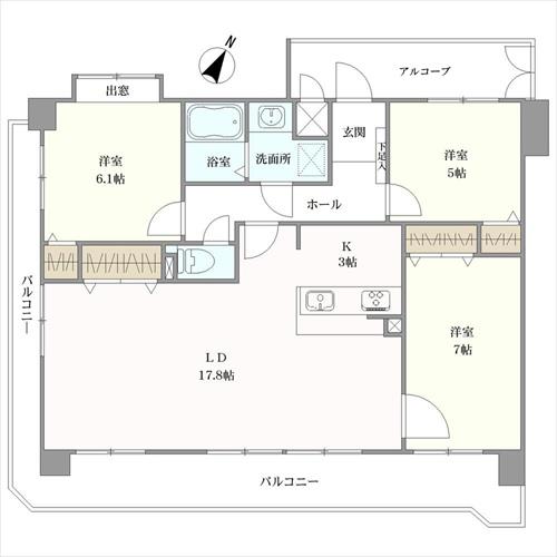 ユーハウス東枇杷島の間取図