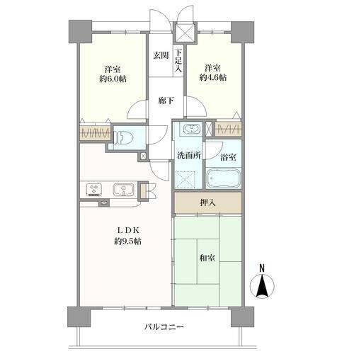 ライオンズマンション港西第２の間取図