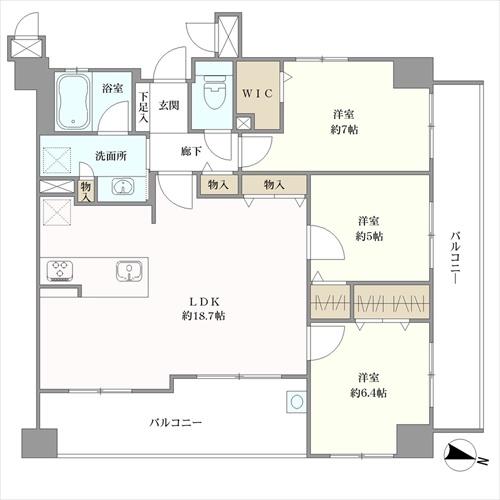ル・サンク高取の間取図