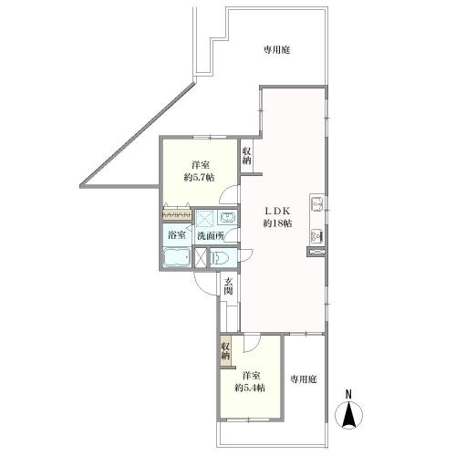 東峰マンション姪浜の間取図