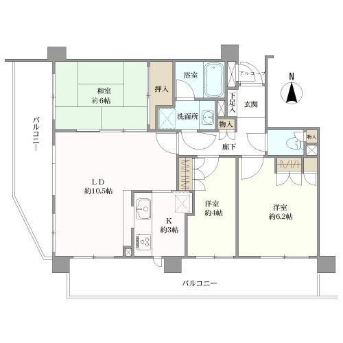 日吉南パーク・ホームズ弐番館の間取図