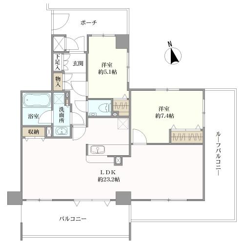 リステージ綱島ラグシスの間取図