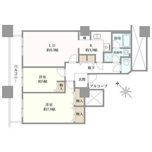 晴海アイランドトリトンスクエアビュータワーの間取図
