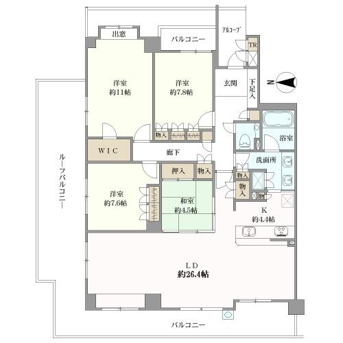 ジオグランデ・フォルム城山の間取図