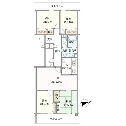 宝梅アーバンライフの間取図