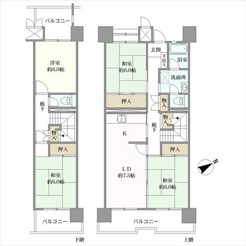 武庫川樹のまち第一の間取図