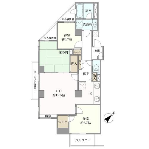 三井農林徳川園ハイツの間取図