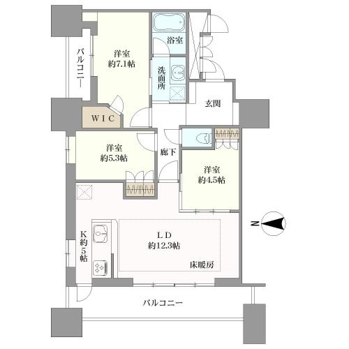 ザ・ライオンズ　ミッドキャピタルタワーの間取図