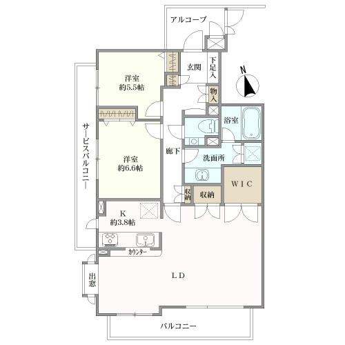 パークハウス御幸山の間取図