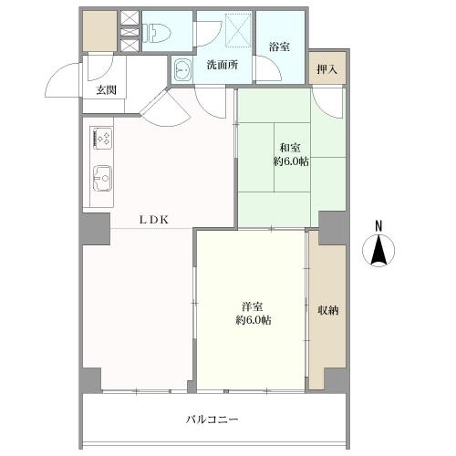 ハイツサンライズの間取図