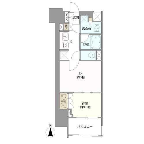 オープンレジデンシア栄サザンスクエアの間取図