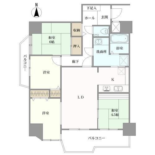 ユーハウス志賀本通の間取図