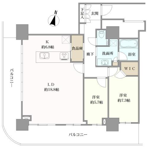 プラウドタワー名古屋栄の間取図