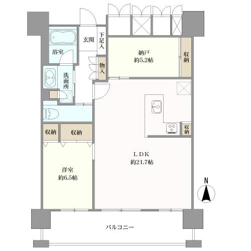 一条タワー金山の間取図