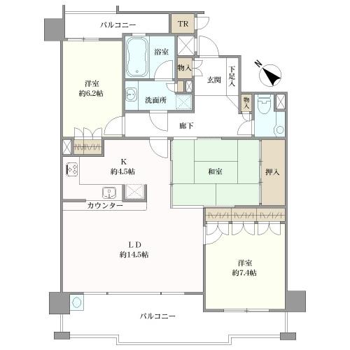 星ケ丘アインスの間取図