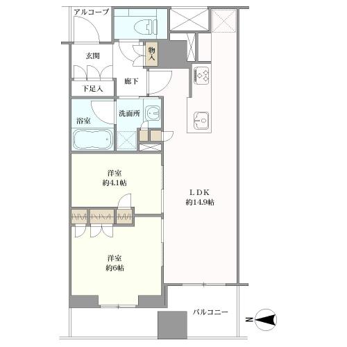 グランドメゾン　大須ザ・タワーの間取図