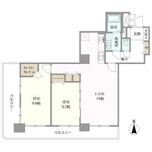 アンビックス志賀ストリートタワーの間取図