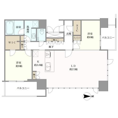 ローレルタワー名古屋栄の間取図