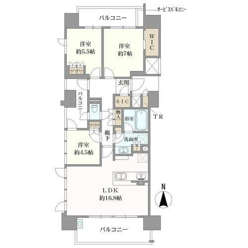 プレサンスタワー久屋大通ザ・レジデンスの間取図