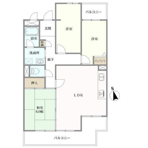 ライオンズマンション徳川町の間取図