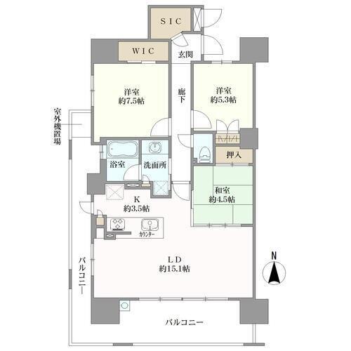 ライオンズプレティナレジデンスの間取図