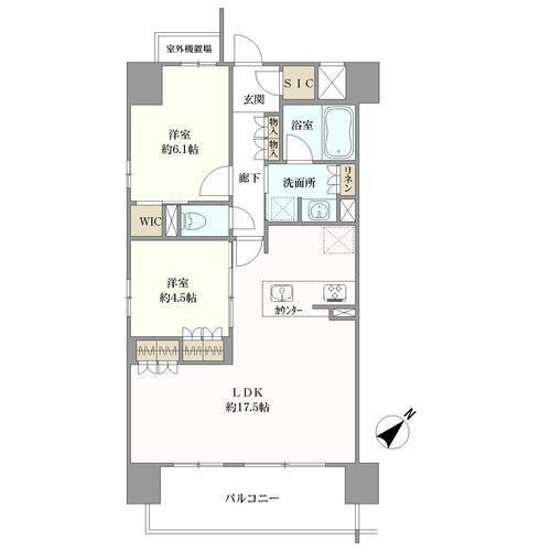 オープンレジデンシア神宮南の間取図