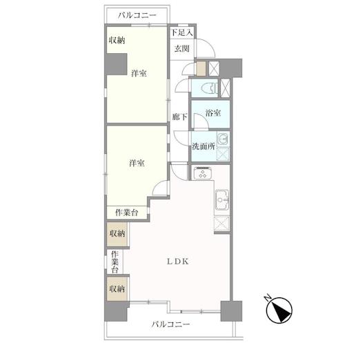 一光大井ハイツ高蔵西館の間取図